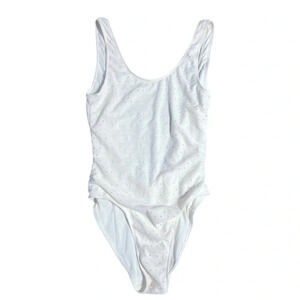 Lei1984 size 0 eyelet swimsuit in excellent like-new condition ivory cream